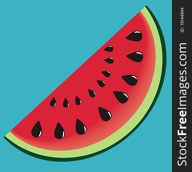 Cut watermelon on a colored background. Cut watermelon on a colored background
