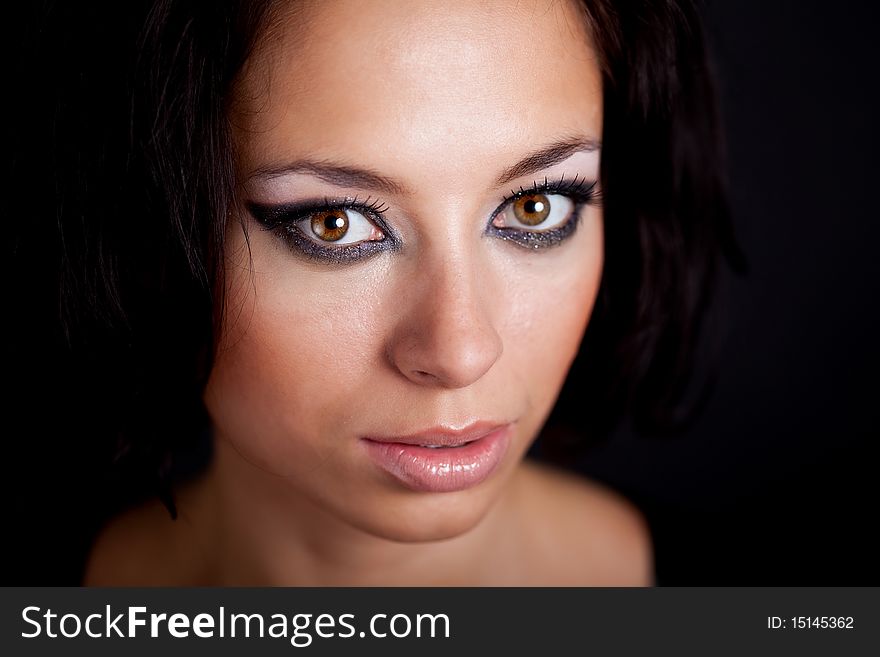 Close-up of beautiful young woman