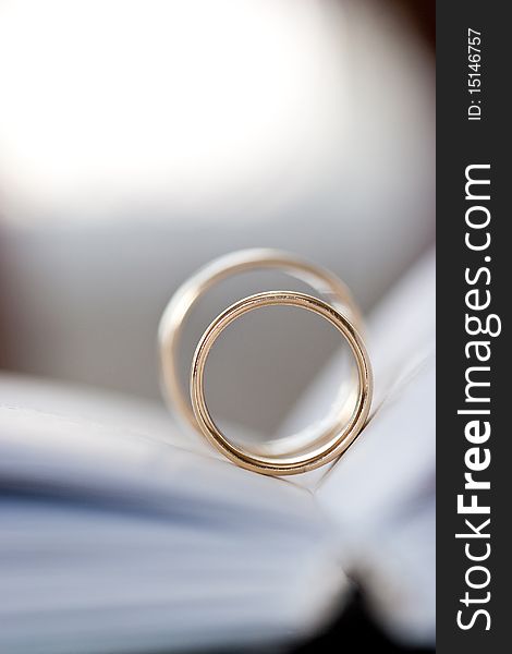 Wedding ring on the notepad