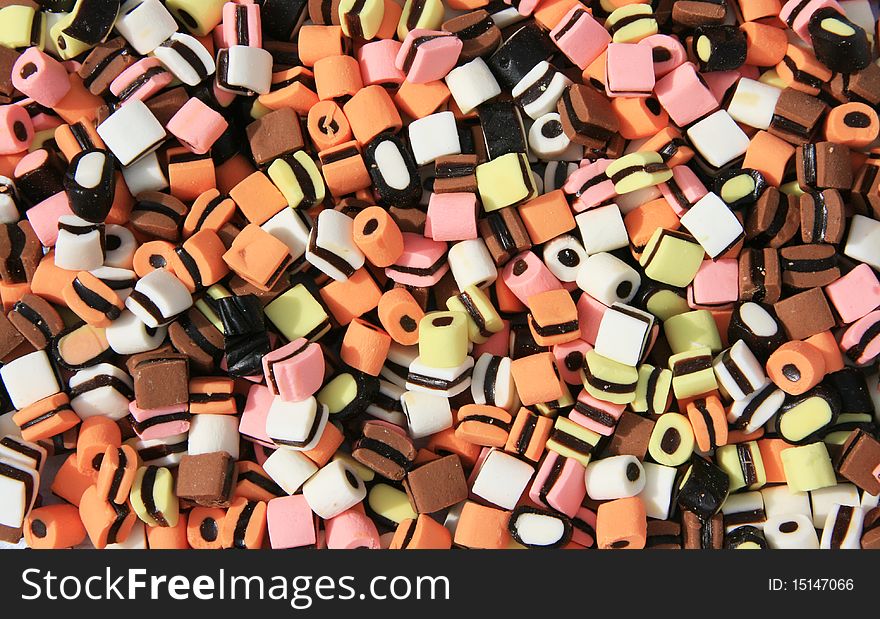 Background of colorful candy licorice