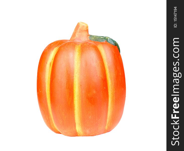 Orange pumpkin isolated on a white background