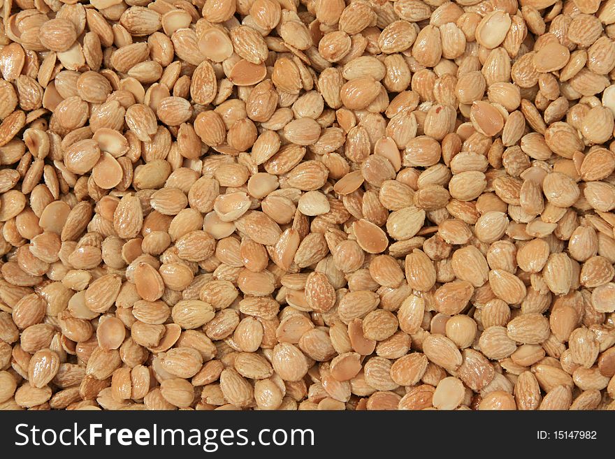 Background of toasted peeled almonds