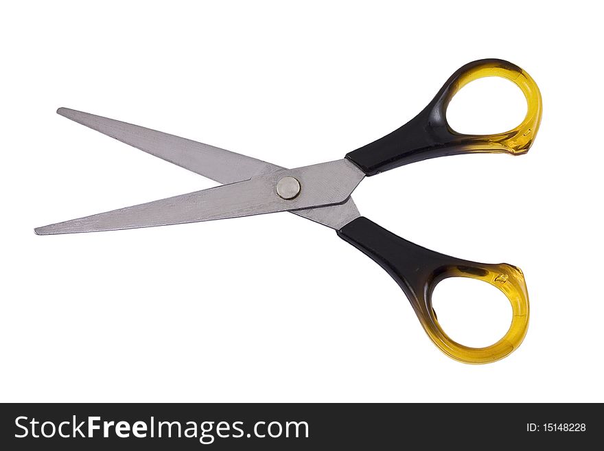 Office scissors isolated on the white