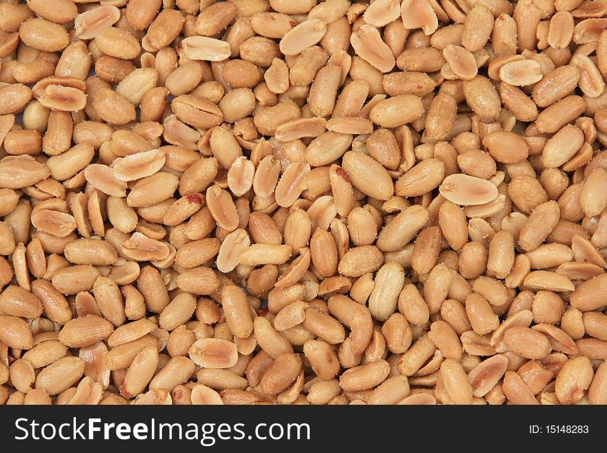 Background of salted and  toasted peanuts. Background of salted and  toasted peanuts