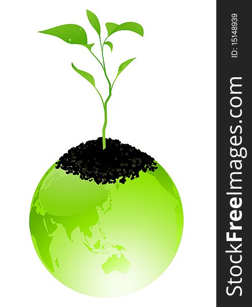 Green earth, illustration, AI file included