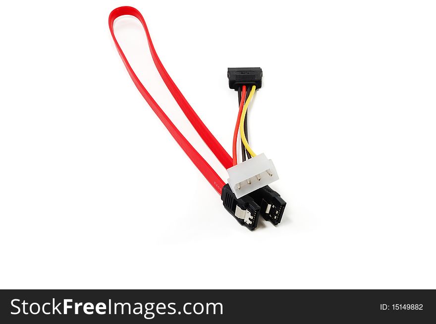 Cable for the computer isolated on a white background. Cable for the computer isolated on a white background