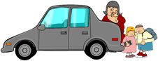 Woman Checking Behind Her Car Royalty Free Stock Photo Woman Checking Behind Her Car Royalty Free Stock Photo