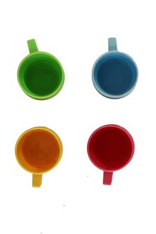 Multi-coloured Tea Cups Stock Image Multi-coloured Tea Cups Stock Image