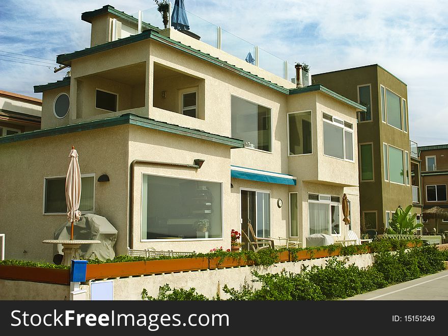 Beachfront house in pacific beach, san diego, california. Beachfront house in pacific beach, san diego, california