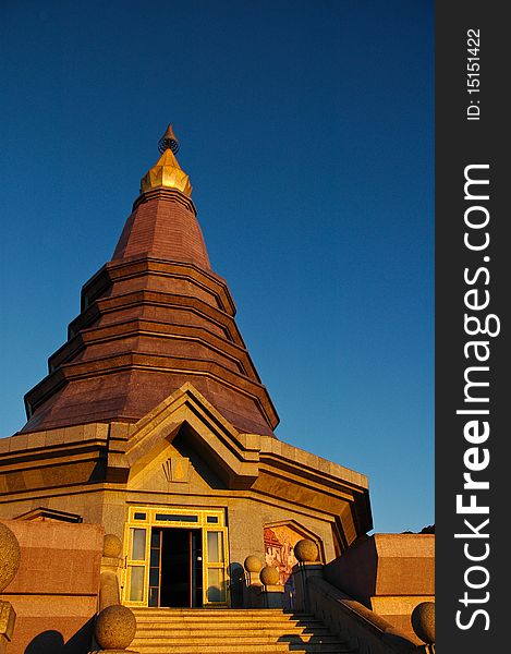 The big pagoda of thai temple. The big pagoda of thai temple