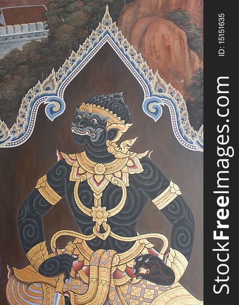 Wall Painting In Thai Style