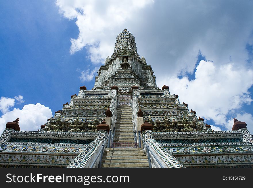 The Buddhism Pagoda in Wat Pho, Bangkok, Thailand