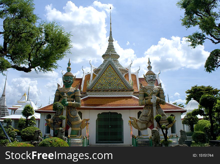 Giant statue in front  of Temple