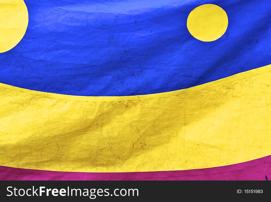 Colorful blue and yellow tarp background texture. Colorful blue and yellow tarp background texture