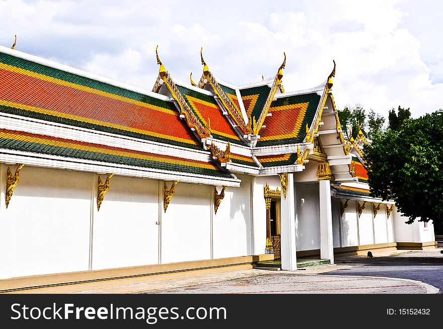 Temple Thai style in Bangkok , Thailand