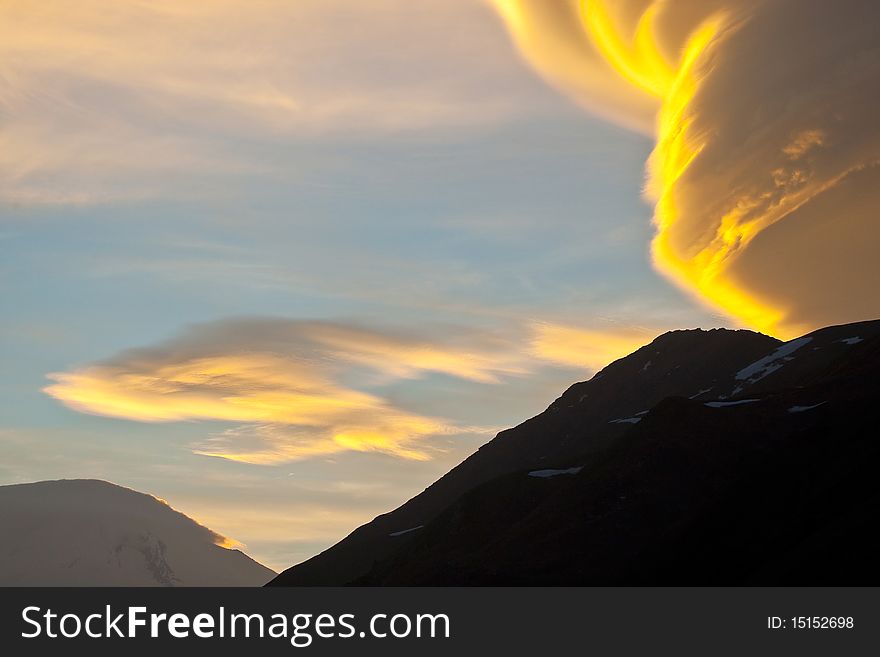 Natural phenomenon in Caucasus Mountains, Elbrus, Adilsu june 2010