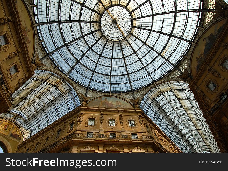 Gallery Vittorio Emanuele in Milan. Gallery Vittorio Emanuele in Milan