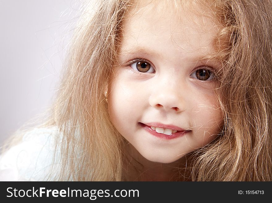 Portrait of beautiful little girl.