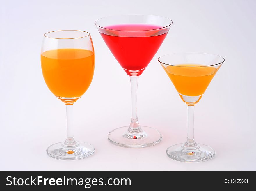 Isolated photo of three glasses. Isolated photo of three glasses