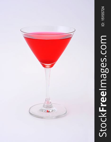 Isolated photo of red soft drink. Isolated photo of red soft drink