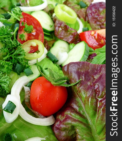 raw vegetable salad  - background detail. raw vegetable salad  - background detail