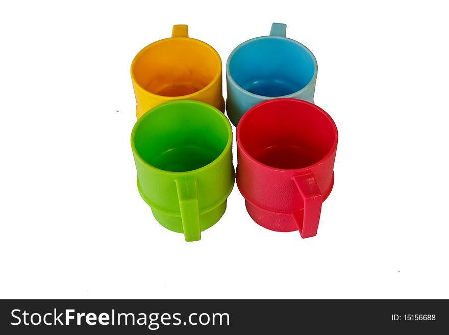 Multi-coloured Tea Cups