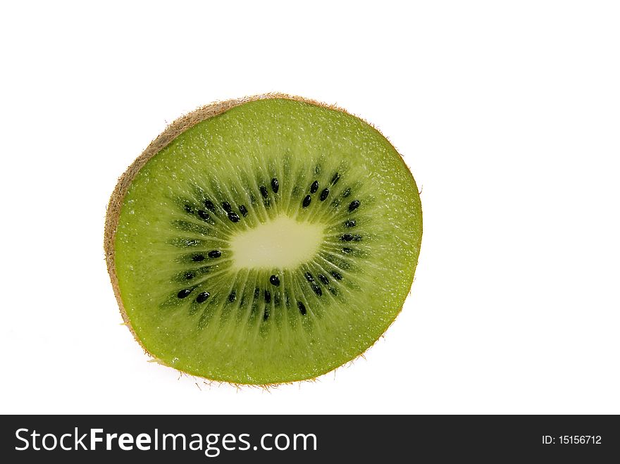 A perfectly fresh kiwifruit. close-up. A perfectly fresh kiwifruit. close-up