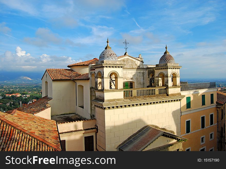 Panoramic view of Velletri with St. Martin's Church. Panoramic view of Velletri with St. Martin's Church