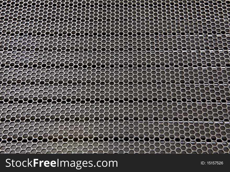 Structure of the metal panel with apertures. Structure of the metal panel with apertures