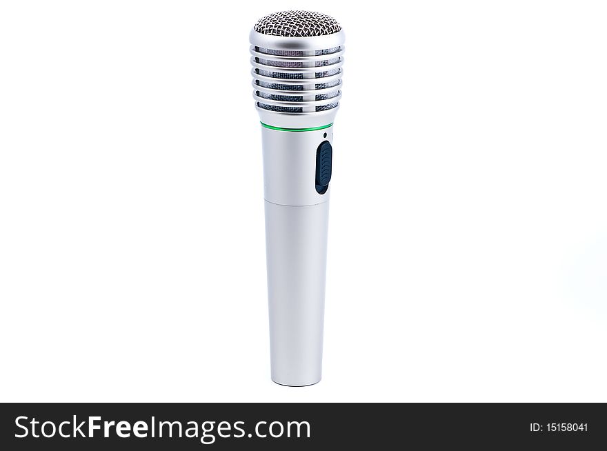 Without a wire microphone isolated for karaoke singing