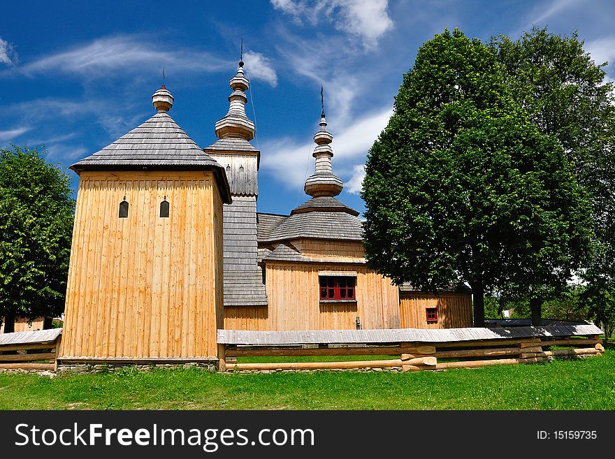 Old Wooden church in Ladomirova without the use of a single nail