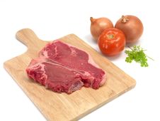 Raw T Bone Steak Stock Photo