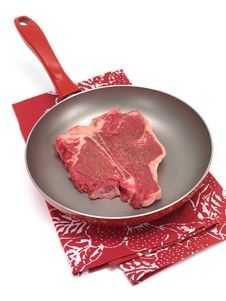 Raw T Bone Steak Royalty Free Stock Photography