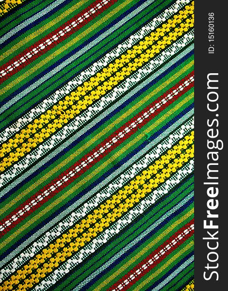 Thailand's pattern woven textiles from the traditional weaving.