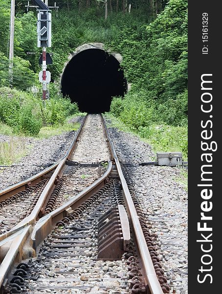 Railway tunnels. Used to transport goods.