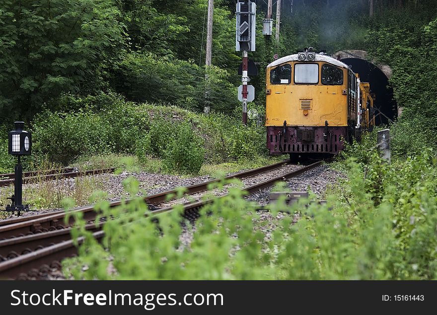 Railway tunnels. Used to transport goods.