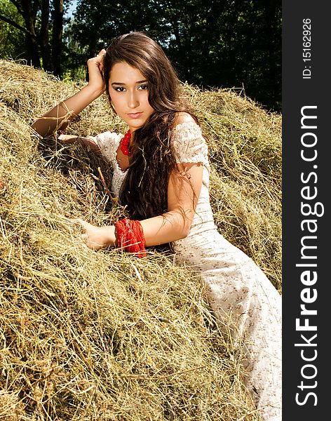 Beautiful Model On Haystack.