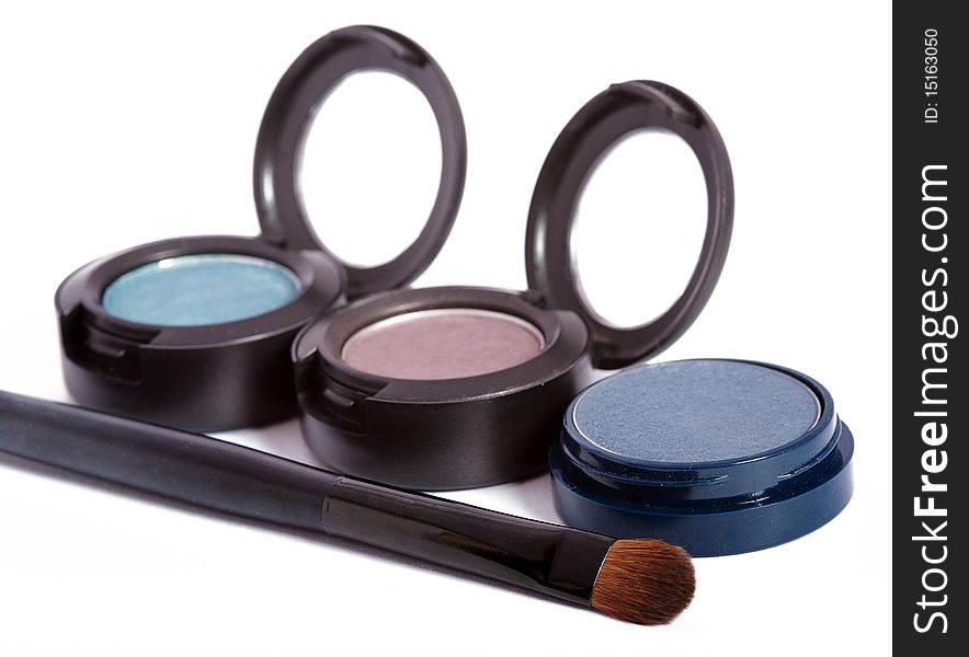 Three Eyeshadows And Brush