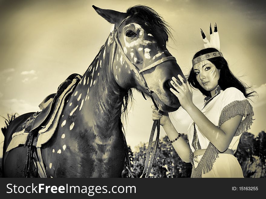 Woman with horse