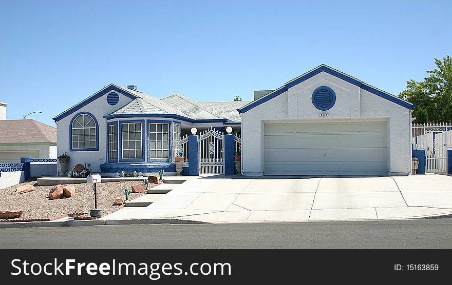 The painting on this house is different for a desert home. The painting on this house is different for a desert home.