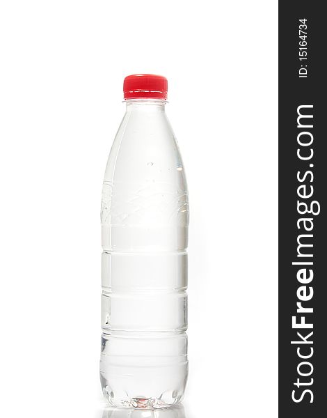 Clear bottled water for label design