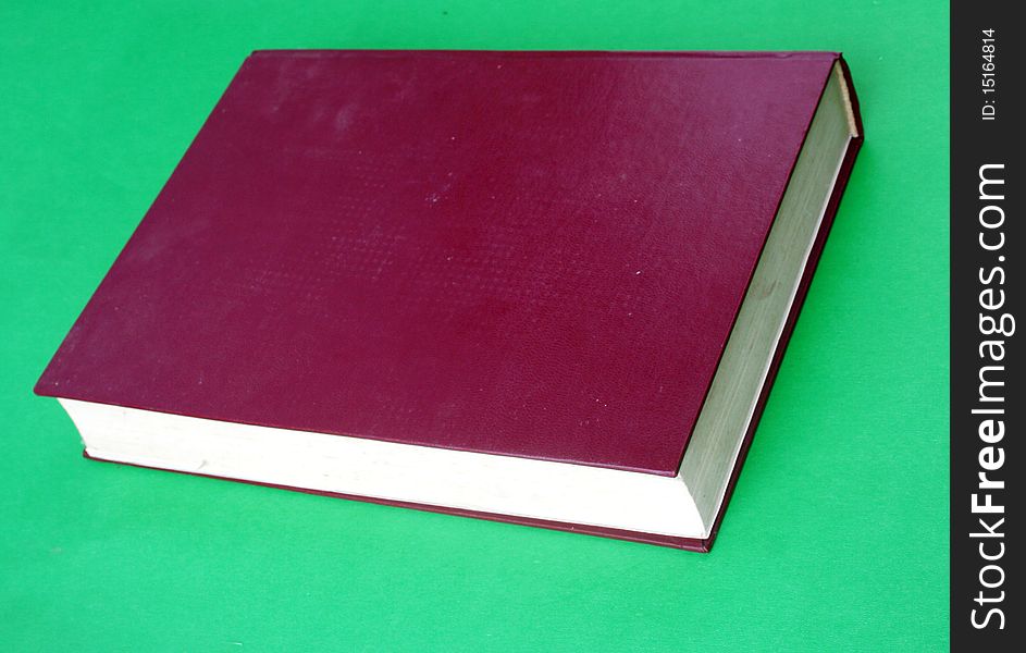 Red book, isolated on Green