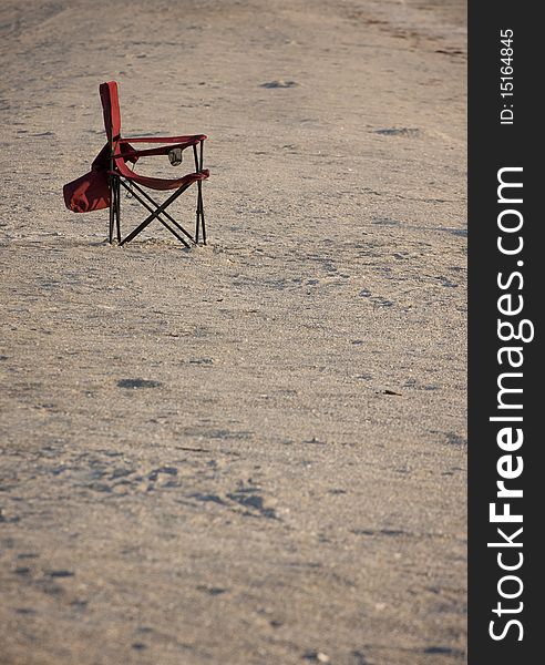 Two empty beach chairs in Florida. Two empty beach chairs in Florida.