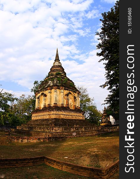 The big pagoda of thai temple. The big pagoda of thai temple