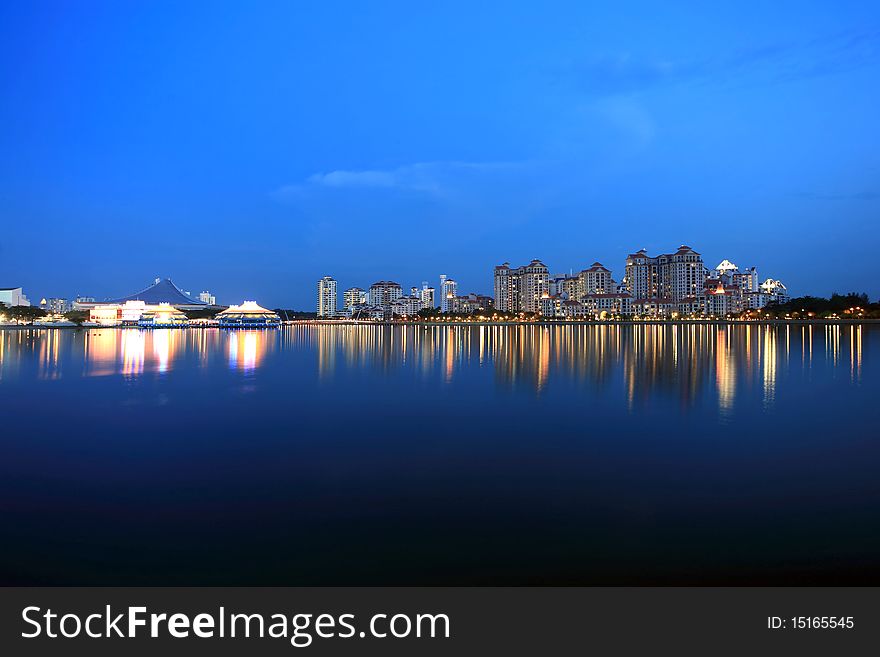 Singapore City At Night