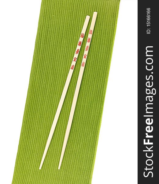 Chop sticks isolated against a white background. Chop sticks isolated against a white background