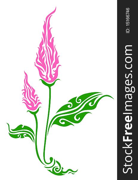 Asian style flower . create by illustrator