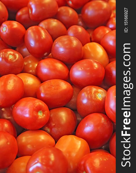 Red Tomatoes In A Market