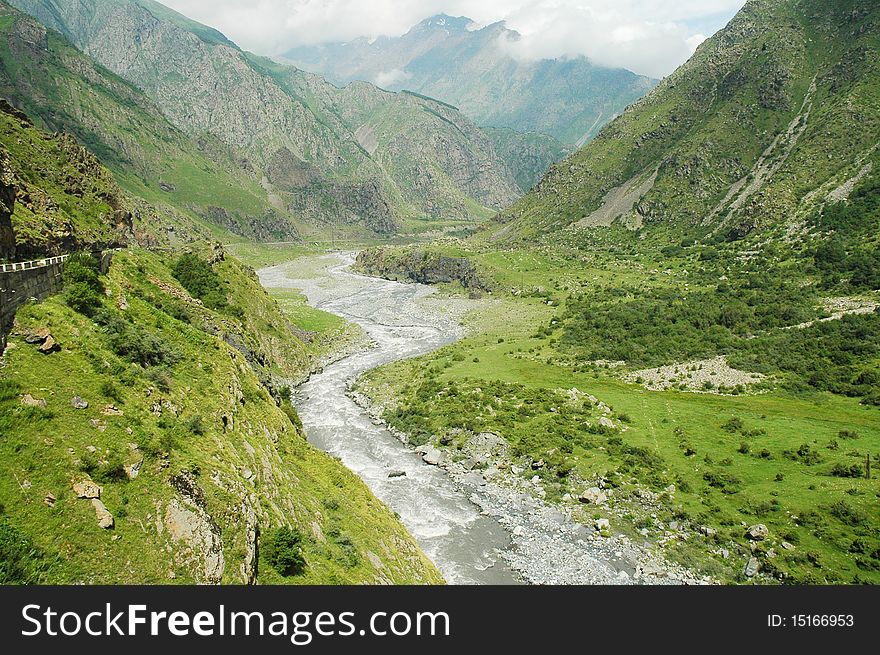 Georgian Military Highway, Caucasus mountains