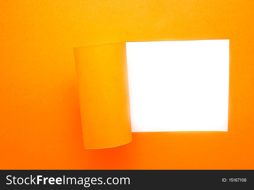 Orange lacerated paper  as a background